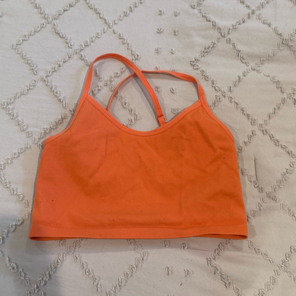 Orange Strappy Sports Bra / Tank